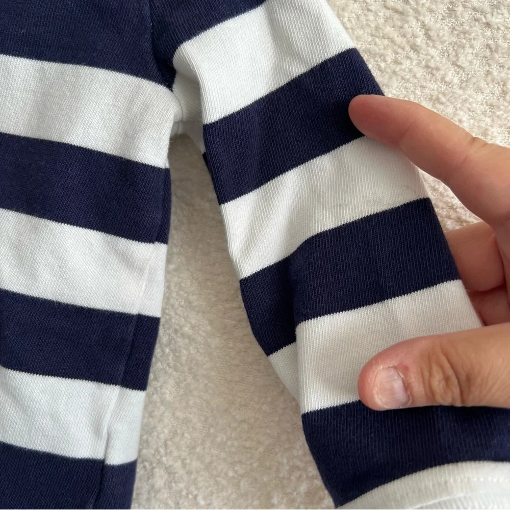 Janie And Jack Boys Collar Toddler Stripe‎ Long Sleeve Shirt Size 18-24 Months